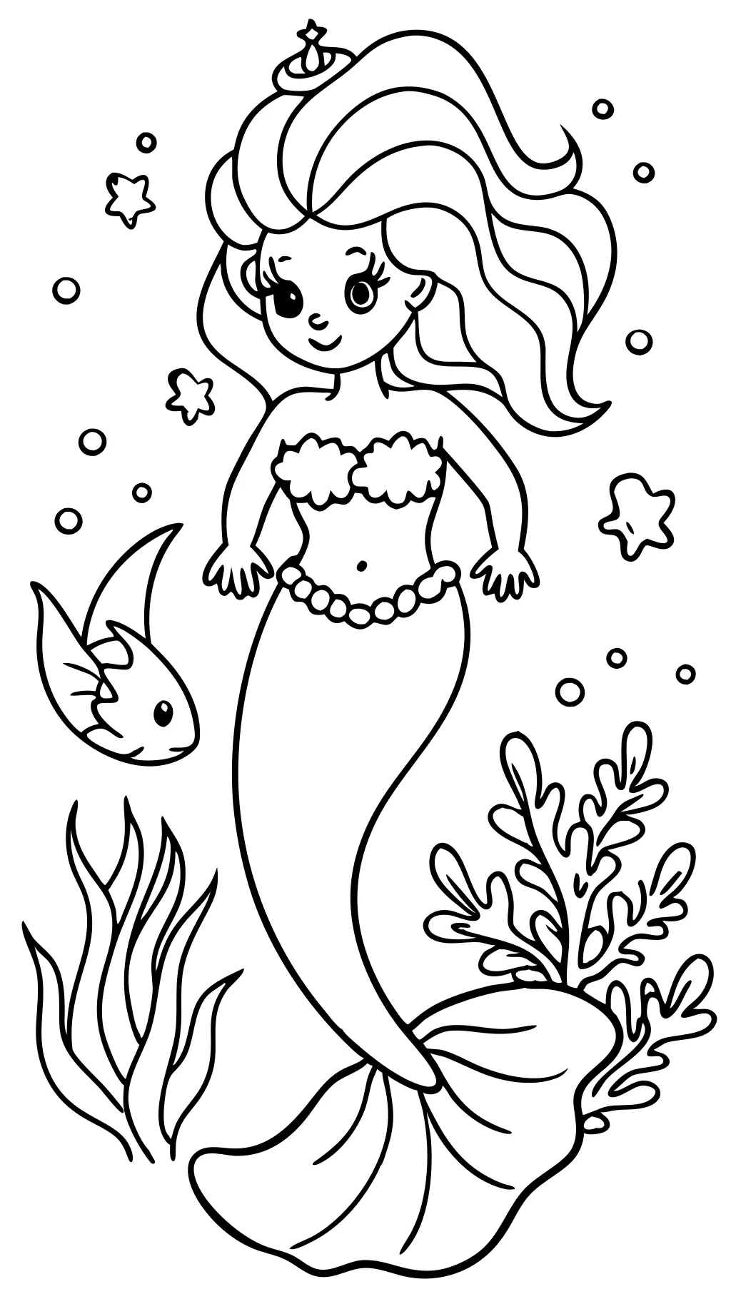 anime mermaid coloring pages